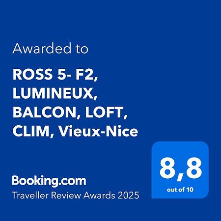 Ross 5- F2, Lumineux, Balcon, Loft, Clim, Vieux-Nizza Kültér fotó